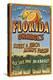 Florida - Orange Orchard Sign-Lantern Press-Stretched Canvas