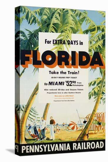 Florida, Pennsylvania Railroad Poster-null-Premier Image Canvas