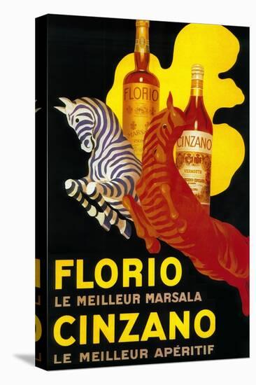 Florio Cinzano Vintage Poster - Europe-Lantern Press-Stretched Canvas