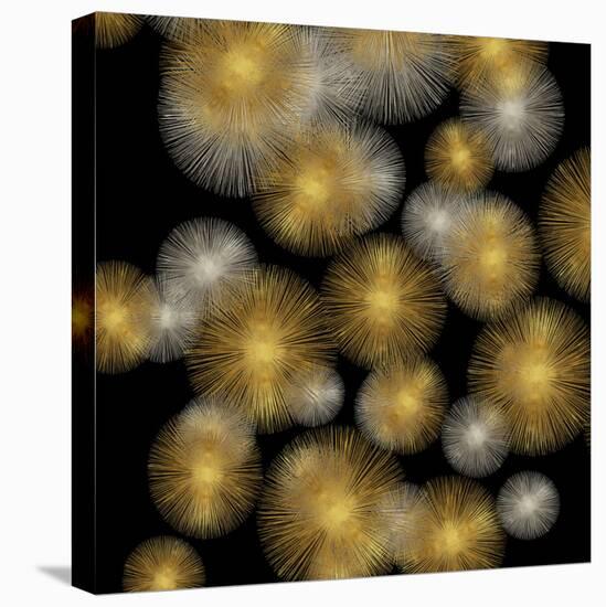 Flourish in Gold and Silver-Abby Young-Stretched Canvas