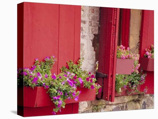 Flower Boxes on Storefronts, Savannah, Georgia, USA-Julie Eggers-Premier Image Canvas