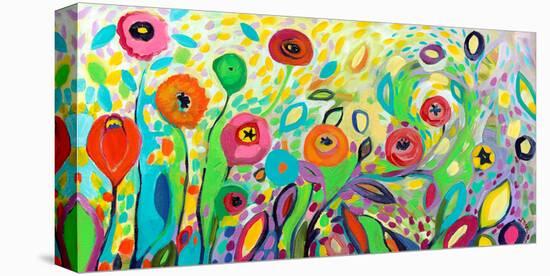 Flower Garden Jazz-Jennifer Lommers-Stretched Canvas