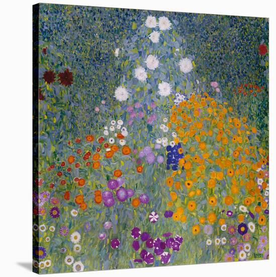 Flower Garden-Gustav Klimt-Stretched Canvas