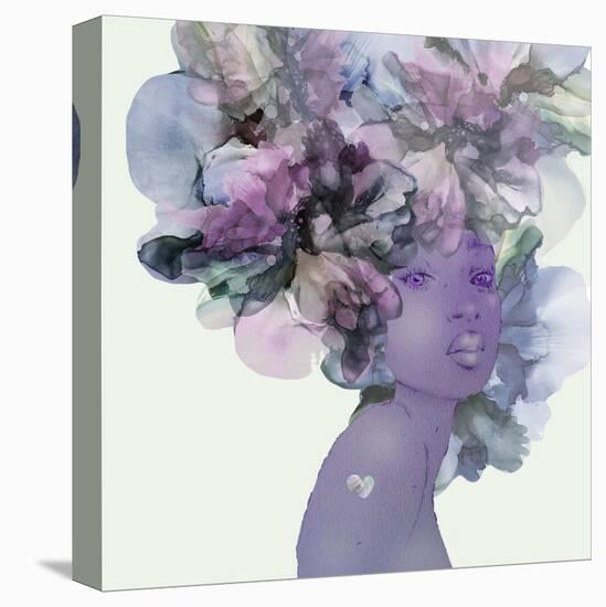 Flower Girl With Heart 1 V3-Emma Catherine Debs-Stretched Canvas