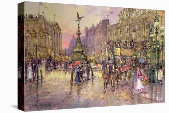 Flower Girls, Piccadilly Circus, London-John Sutton-Premier Image Canvas