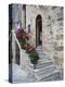 Flower-Lined Stairway, Petroio, Italy-Dennis Flaherty-Premier Image Canvas