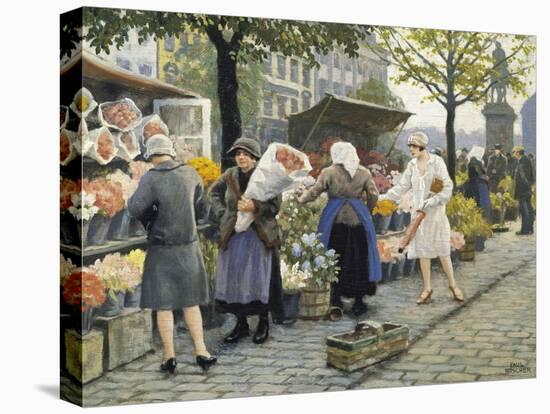 Flower Market at Hojbro Plads-Paul Gustav Fischer-Premier Image Canvas