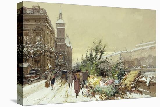 Flower Market; Marche Aux Fleurs-Eugene Galien-Laloue-Premier Image Canvas