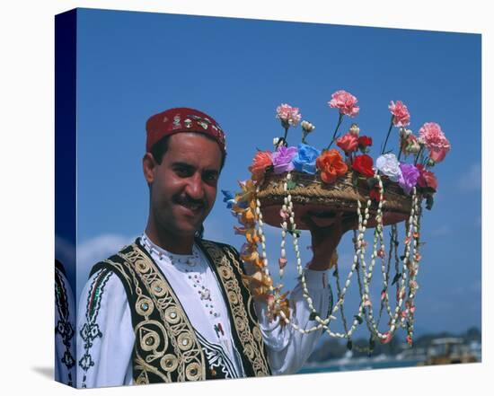 Flower Seller, Tunisia-null-Stretched Canvas