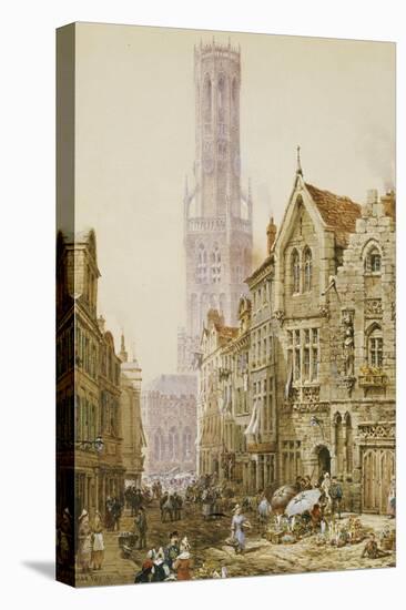 Flower Sellers in Bruges-Louise J. Rayner-Premier Image Canvas