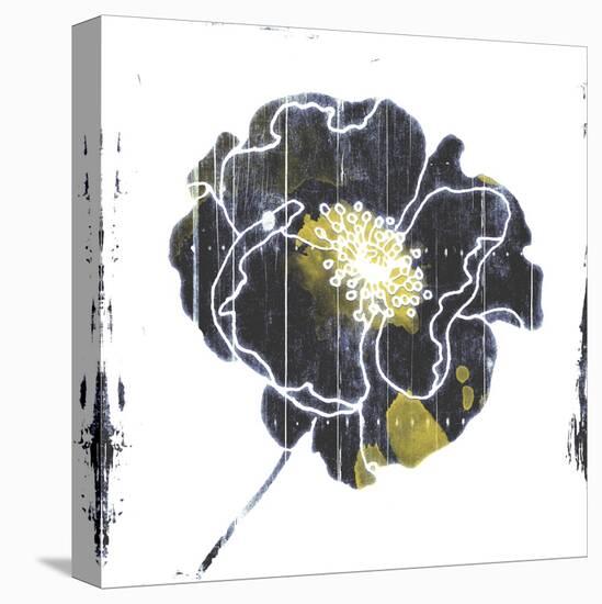 Flower With Blue Yellow Mate-Jace Grey-Stretched Canvas