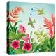 Flowers and Hummingbirds-Olga Kovaleva-Premier Image Canvas