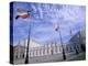 Flowers, Flags and Guards at the Presidential Palace, Santiago, Chile-Lin Alder-Premier Image Canvas