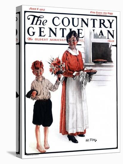 "Flowers for Pie," Country Gentleman Cover, June 6, 1925-Angus MacDonall-Premier Image Canvas