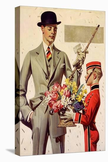 Flowers for the Lady, 1930 (Oil on Canvas Laid on Board)-Joseph Christian Leyendecker-Premier Image Canvas