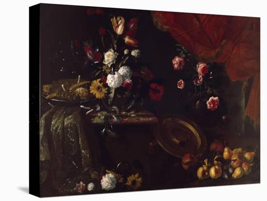 Flowers, Fruits and Sweets-Giuseppe Recco-Premier Image Canvas