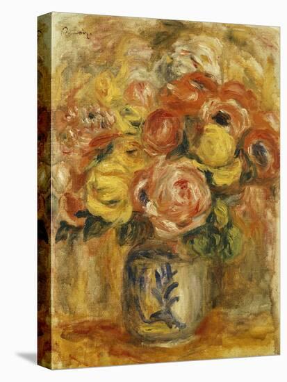 Flowers in a Blue and White Vase-Pierre-Auguste Renoir-Premier Image Canvas