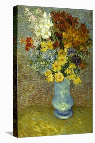 Flowers in a Blue Vase-Vincent van Gogh-Premier Image Canvas