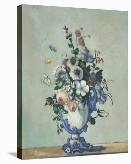 Flowers in a Rococo Vase, c.1876-Paul Cezanne-Stretched Canvas