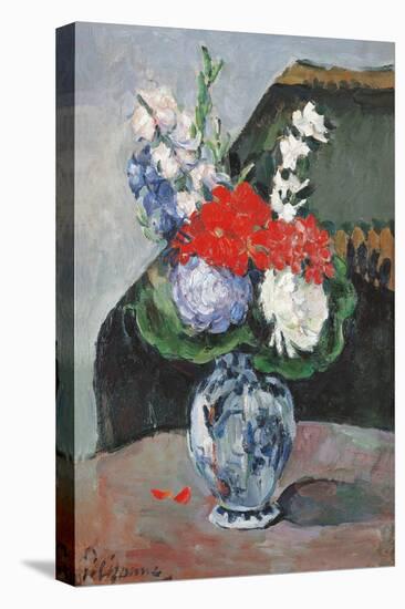 Flowers in a Small Delft Vase-Paul Cézanne-Premier Image Canvas