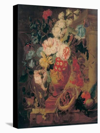 Flowers in a Terracotta Vase Decorated with Putti-Jan Frans Eliaerts-Premier Image Canvas