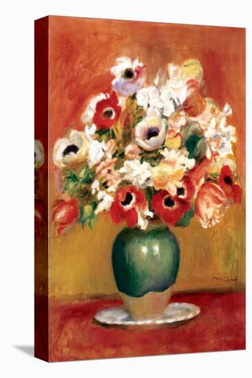 Flowers in a Vase-Pierre-Auguste Renoir-Stretched Canvas