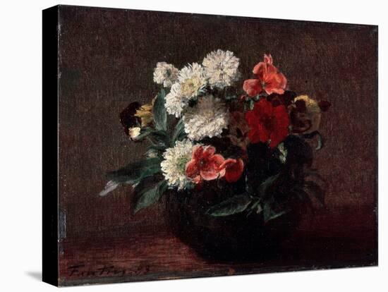 Flowers in an Earthenware Vase, 1883-Henri Fantin-Latour-Premier Image Canvas