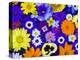 Flowers in Blues and Yellows-Darrell Gulin-Premier Image Canvas