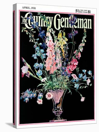 "Flowers in Silver Vase," Country Gentleman Cover, April 1, 1931-Nelson Grofe-Premier Image Canvas
