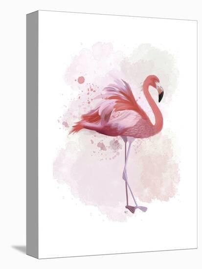 Fluffy Flamingo 2-Fab Funky-Stretched Canvas