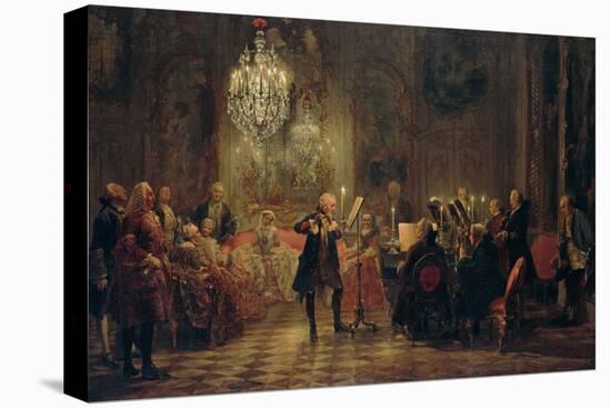 Flute Concert with Frederick the Great in Sanssouci, 1850-1852-Adolph Friedrich von Menzel-Premier Image Canvas