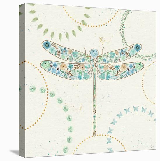 Flutterby Blooms III-Jess Aiken-Stretched Canvas
