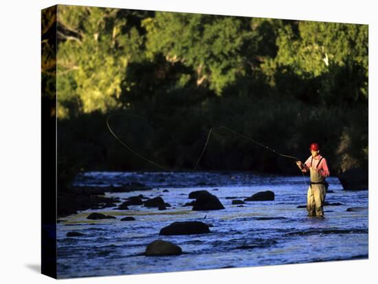 Fly Fisherman-null-Premier Image Canvas