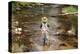 Fly Fishing on the Creek-null-Stretched Canvas