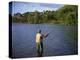 Fly Fishing on the River Dee, Grampians, Scotland, United Kingdom, Europe-Groenendijk Peter-Premier Image Canvas