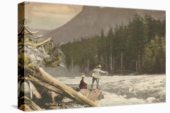 Fly Fishing, Skykomish, Washington-null-Stretched Canvas