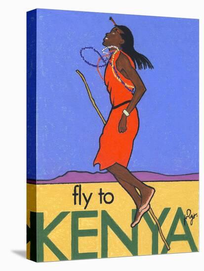 Fly to Kenya-Jean Pierre Got-Stretched Canvas