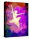 Flying Ballerina Watercolor 2-Irina March-Stretched Canvas