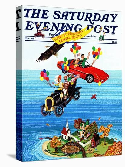 "Flying Cars," Saturday Evening Post Cover, November 1, 1983-Ann Thompson-Premier Image Canvas