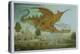 Flying Dragon over Landscape-Wayne Anderson-Premier Image Canvas