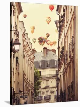 gloeilamp Facet terug 'Flying Over Paris' Stretched Canvas Print - Irene Suchocki | Art.com
