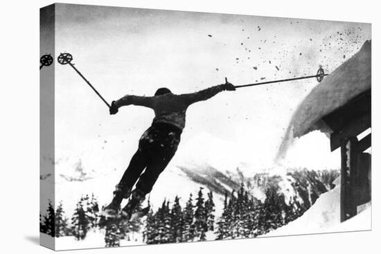 Flying Skier-null-Premier Image Canvas