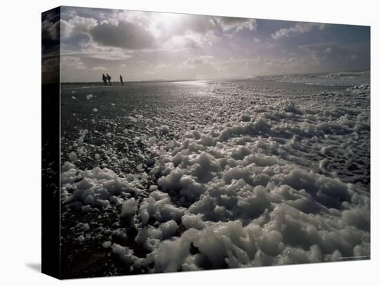 Foam off the Pacific Ocean on Coast Near Westport, Washington State, North America-Aaron McCoy-Premier Image Canvas