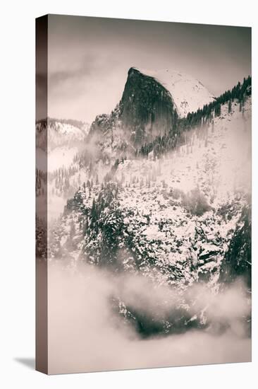 Fog Framed Half Dome and Yosemite Valley, National Parks, California-Vincent James-Premier Image Canvas