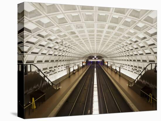 Foggy Bottom Metro Station Platform, Part of the Washington D.C. Metro System, Washington D.C., USA-Mark Chivers-Premier Image Canvas