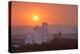 Foggy Sunrise over Grain Elevator, Farm, Kathryn, North Dakota, USA-Chuck Haney-Premier Image Canvas