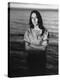 Folk Singer Joan Baez on the Beach Near Her Home-Ralph Crane-Premier Image Canvas