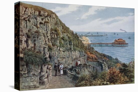 Folkestone, Zig Zag Path and Pier-Alfred Robert Quinton-Premier Image Canvas