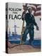 Follow the Flag, US Navy Recruitment Poster-null-Premier Image Canvas