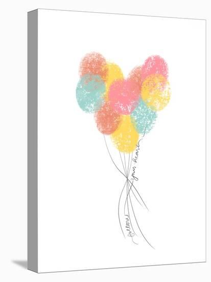 Follow Your Heart Balloons-Anna Quach-Stretched Canvas